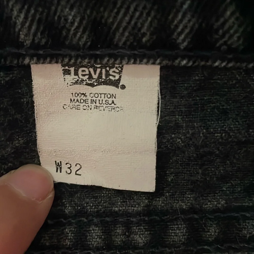 Levi's vintage Black Frayed Hem Jean Shorts